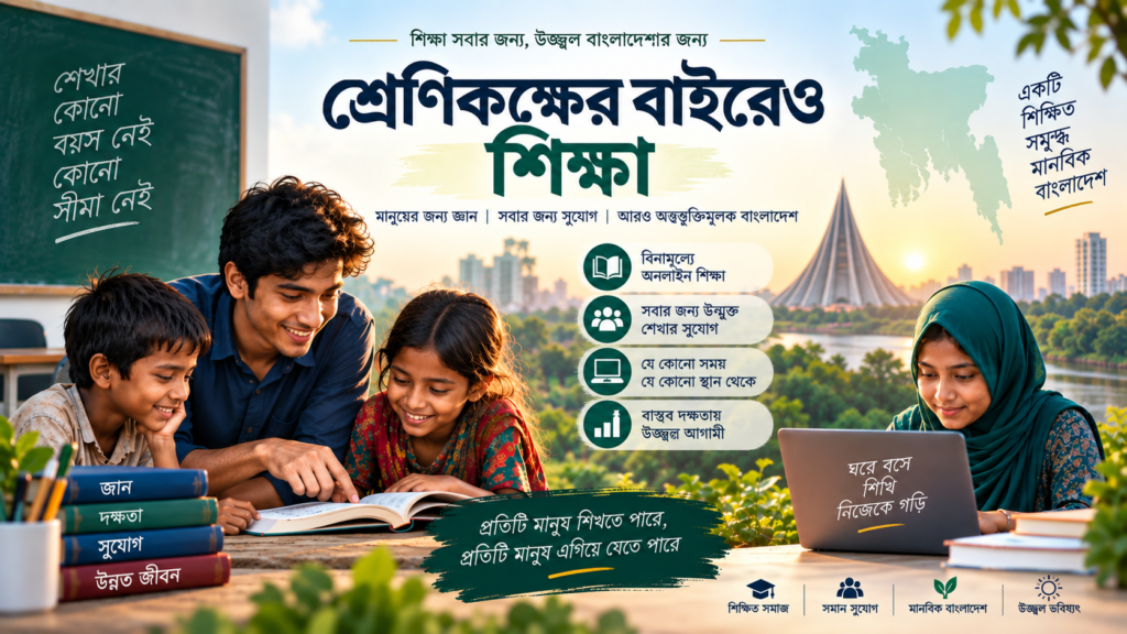 শ্রেণিকক্ষের বাইরেও শিক্ষা: বাংলাদেশের বাস্তবতায় শেখার নতুন অর্থ